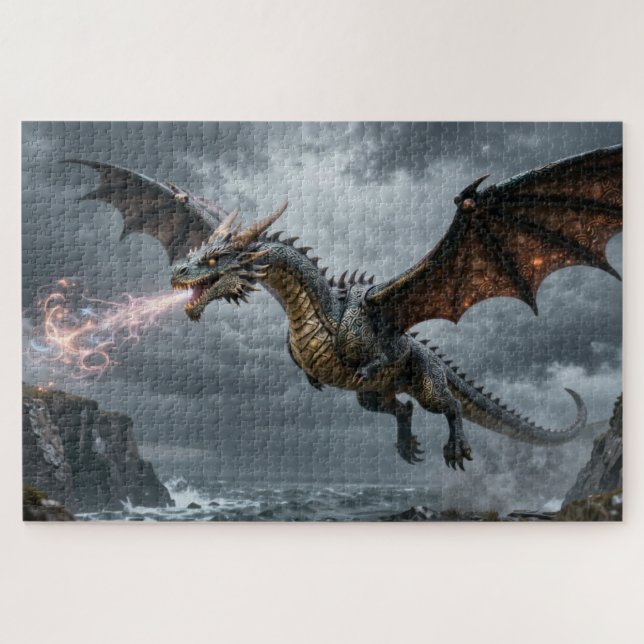 Quebra-cabeça Celtic Spirit Animal Dragon Jigsaw Puzzle (Horizontal)