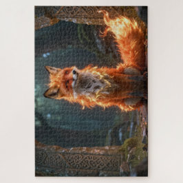 Quebra-cabeça Celtic Spirit Animal Fox Jigsaw Puzzle