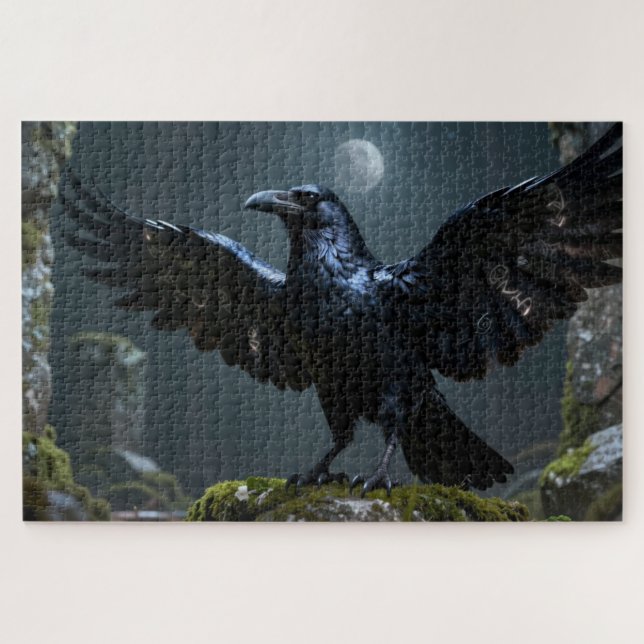 Quebra-cabeça Celtic Spirit Animal Raven Jigsaw Puzzle (Horizontal)