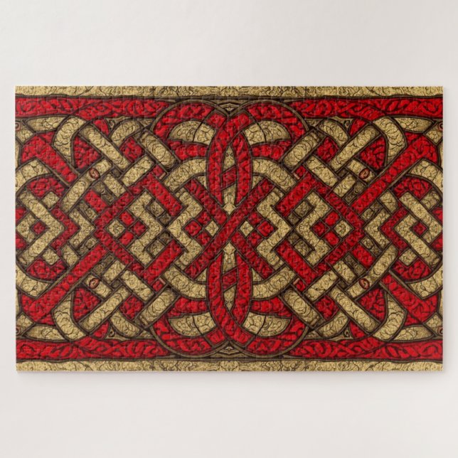 Quebra-cabeça Celtic Welsh Knotwork Jigsaw Puzzle (Horizontal)