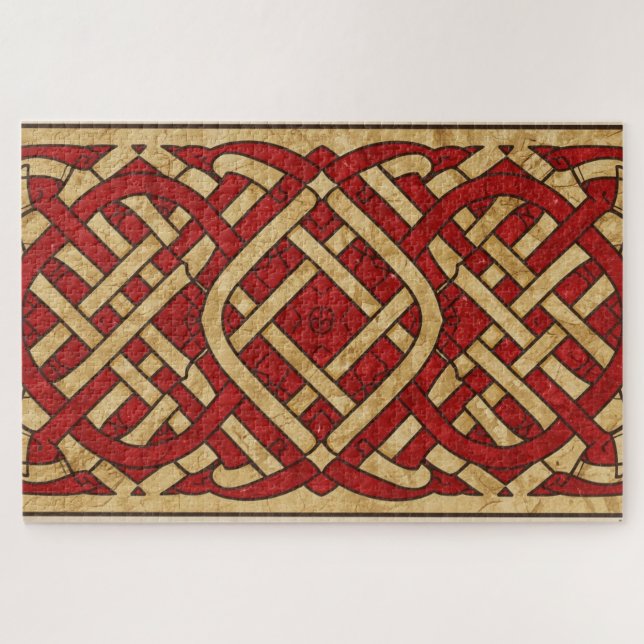 Quebra-cabeça Celtic Welsh Knotwork Jigsaw Puzzle (Horizontal)