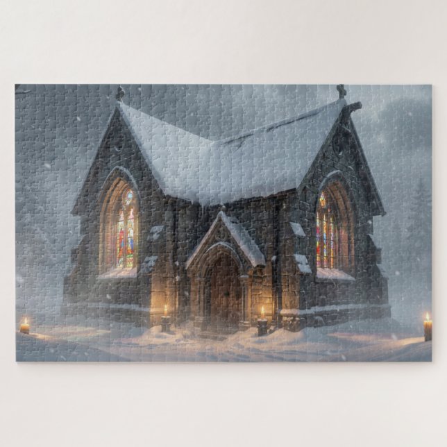 Quebra-cabeça Celtic Winter Chapel Jigsaw Puzzle (Horizontal)
