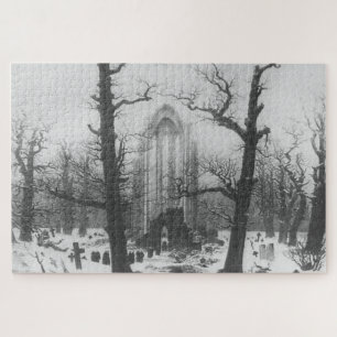Quebra-cabeça Cemitério de Cloister na neve de Caspar David F.