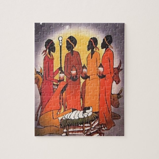 Quebra-cabeça Cena africana da natividade do Natal (Vertical)
