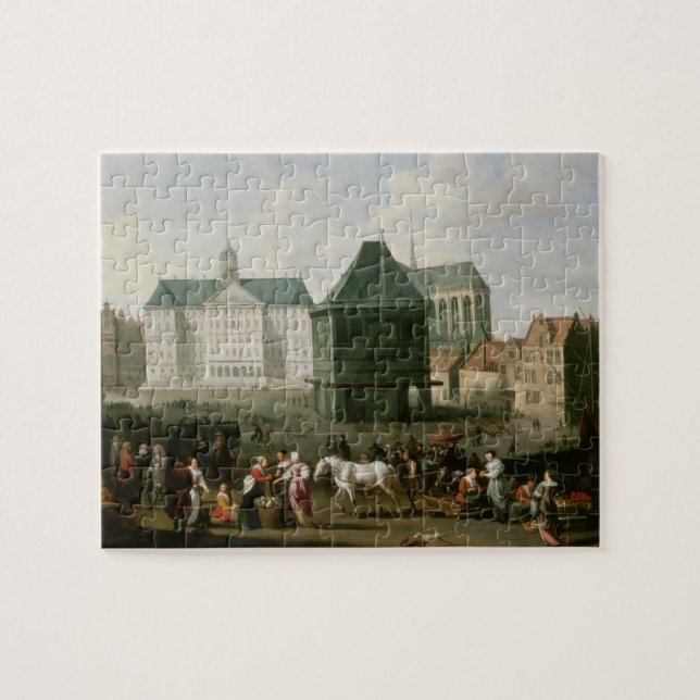 Quebra-cabeça Cena antes do palácio da represa, Amsterdão do (Horizontal)