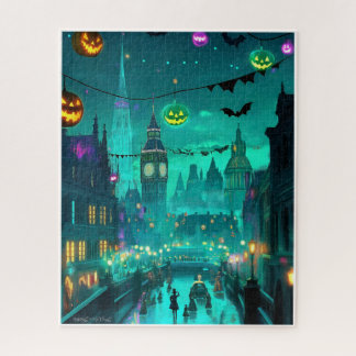 QUEBRA-CABEÇA CENA ASSOMBRADA DE HALLOWEEN PINTADA C1900