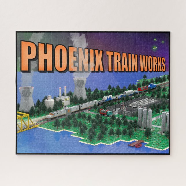 Quebra-cabeça Cena da PTW Atomic Train e Usina de Energia (Horizontal)