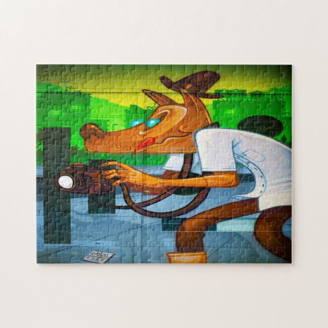 Quebra-cabeça Cena da Rua Barcelona. (Horizontal)