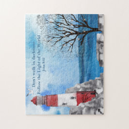 Quebra-cabeça Cena de Aquarela Vermelha