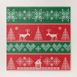 Quebra-cabeça Cena de inverno: padrão uniforme de colheita