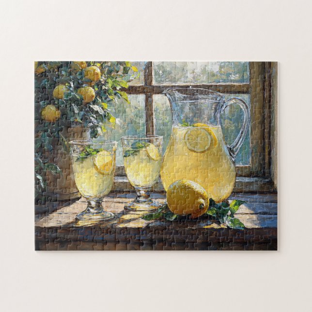 Quebra-cabeça Cena de Lemonade Sunlit Kitchen (Horizontal)