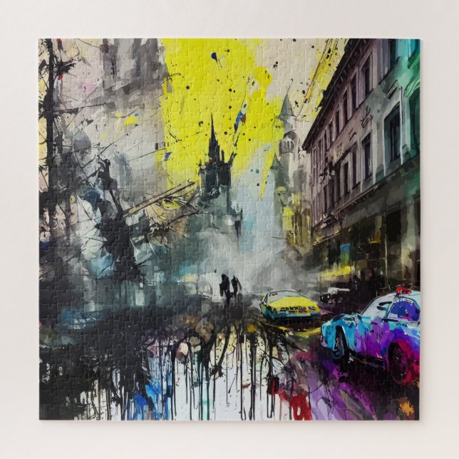 Quebra-cabeça Cena de Munique alemã Urban Grunge Busy (Vertical)