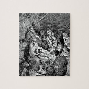 Quebra-cabeça Cena de Natal Ilustrada