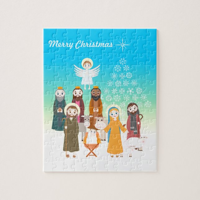 Quebra-cabeça Cena de natividade para crianças (Vertical)