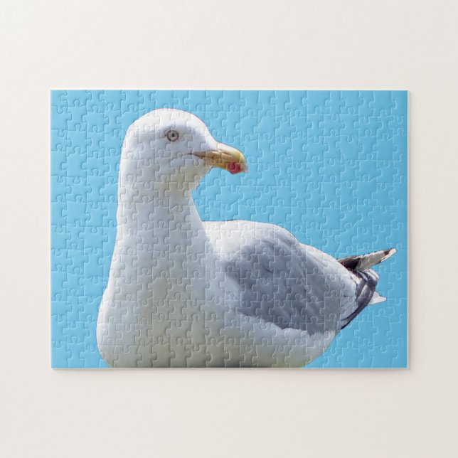 Quebra-cabeça Cena de Natureza com Gaivota Pacífica Descansando  (Horizontal)