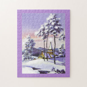 Quebra-cabeça Cena de neve da Vintage