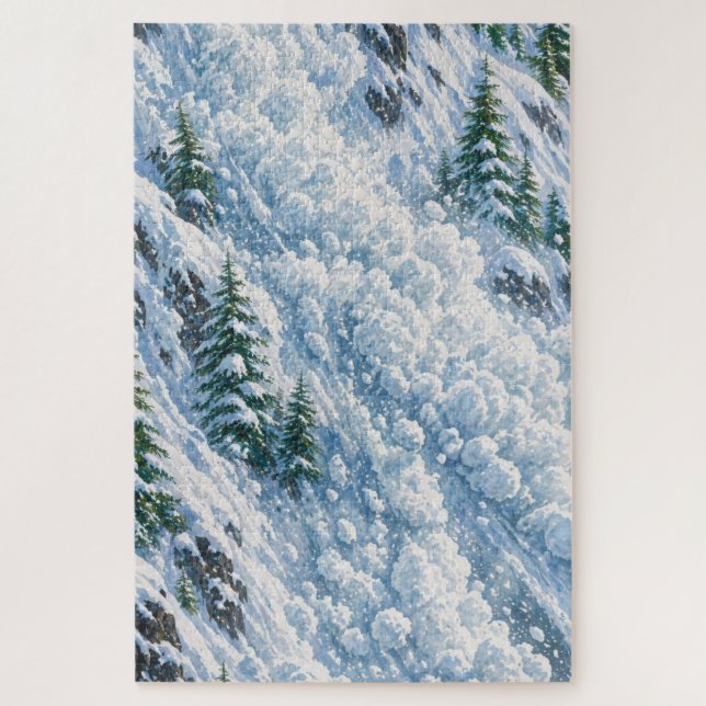 Quebra-cabeça Cena de Neve na Montanha Avalanche (Vertical)