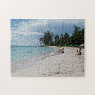 Quebra-cabeça Cena de praia ensolarada em Barbados.