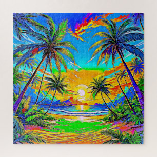 Quebra-cabeça Cena de praia tropical