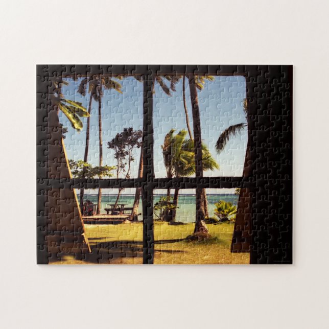 Quebra-cabeça Cena de praia tropical Fiji 11x14 jpcnm 252pc (Horizontal)