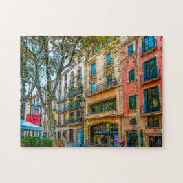 Quebra-cabeça Cena de Rua de Barcelona.
