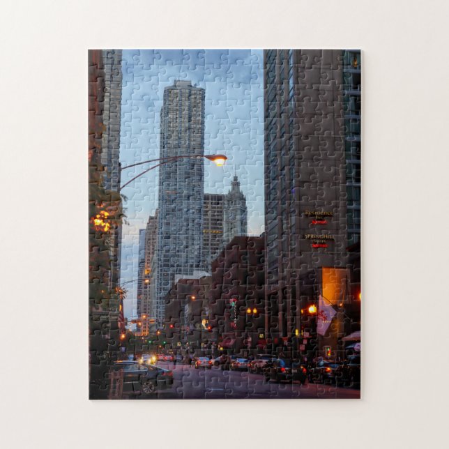 Quebra-cabeça Cena de Rua de Chicago (Vertical)
