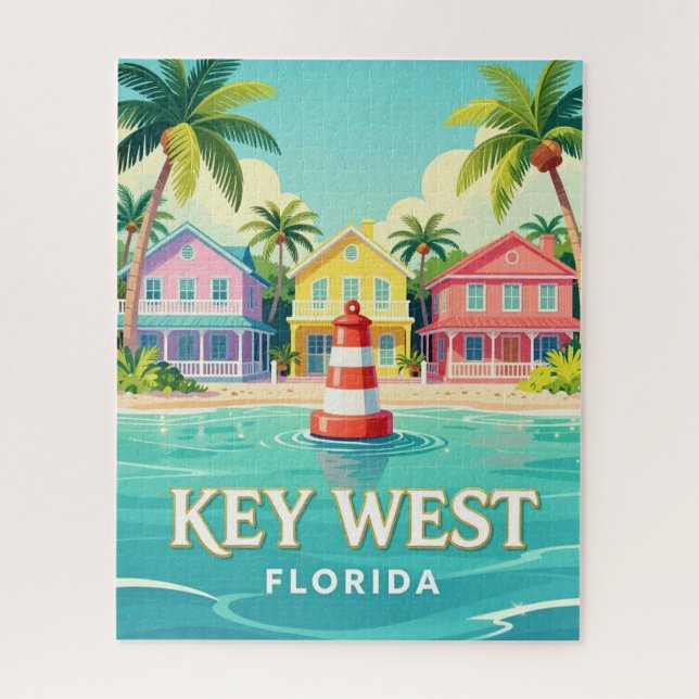 Quebra-cabeça Cena de viagem para Key West Flórida 🌴 (Vertical)