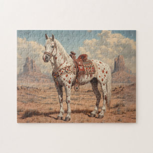 Quebra-cabeça Cena Deserta Pintada do Cavalo de Appaloosa