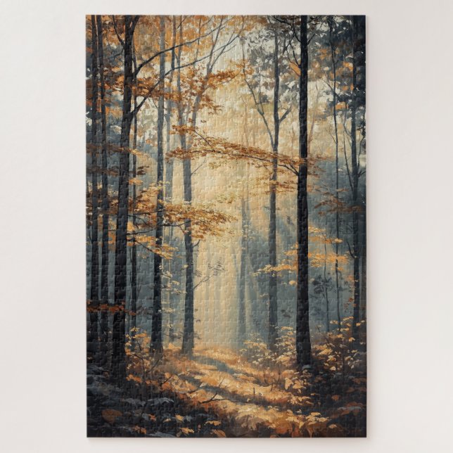 Quebra-cabeça Cena do Caminho da Floresta Sunrise (Vertical)