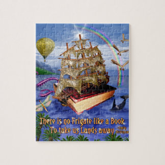 Quebra-cabeça Cena do oceano do navio do livro com citações de