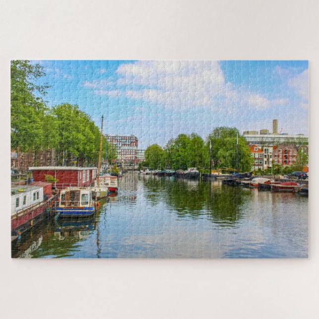 Quebra-cabeça Cena em Amesterdã, Países Baixos (Horizontal)