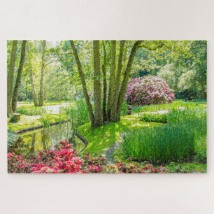 Quebra-cabeça Cena natural do parque Keukenhof, Países Baixos