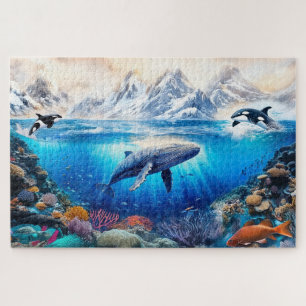 Quebra-cabeça Cena subaquática em aquarela