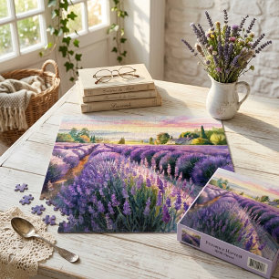 Quebra-cabeça Cena Tranquila e Relaxante de Lavanda