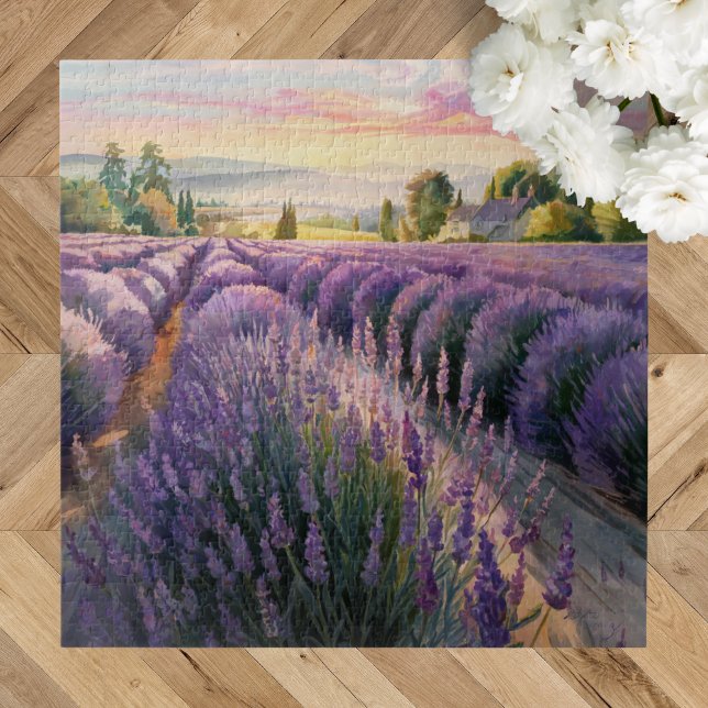 Quebra-cabeça Cena Tranquila e Relaxante de Lavanda (Criador carregado)