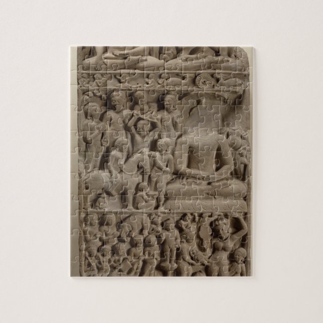 Quebra-cabeça Cenas da vida de Buddha, Sarnath, Uttar Pradesh (Vertical)