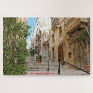 Quebra-cabeça Cenas de rua de Valeta Malta. Puzzle