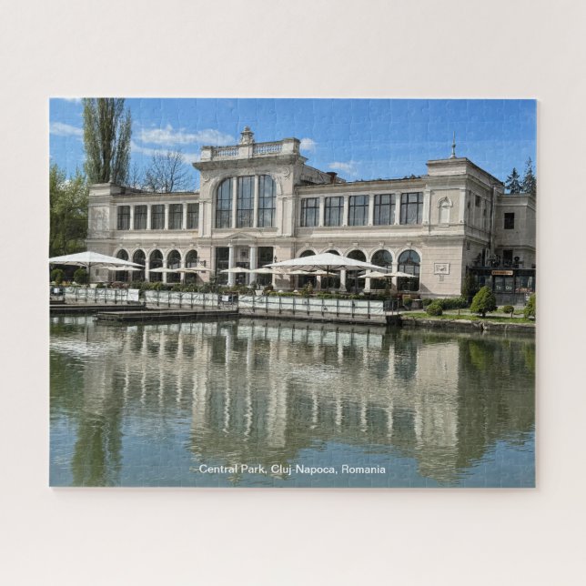 Quebra-cabeça Central Park, Cluj-Napoca, Romênia em um (Horizontal)