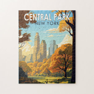 Quebra-cabeça Central Park New York Viagem Art Vintage