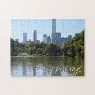 Quebra-cabeça Central Park NYC Lago Fotografia Midtown Skyline