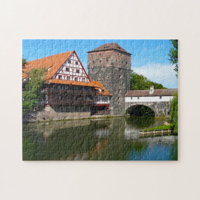 Quebra-cabeça Centro histórico de Nuremberga Alemanha. (Horizontal)