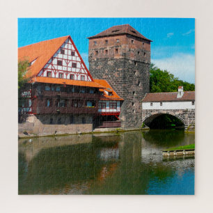 Quebra-cabeça Centro Histórico de Nuremberga Alemanha. Quebra-ca