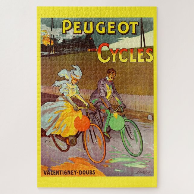 Quebra-cabeça cerca de 1900 bicicletas Peugeot e (Vertical)