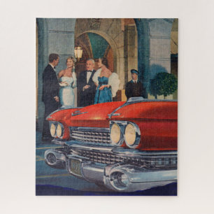 Quebra-cabeça cerca de 1960 Cadillac vermelho