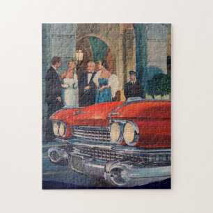 Quebra-cabeça cerca de 1960 Cadillac vermelho