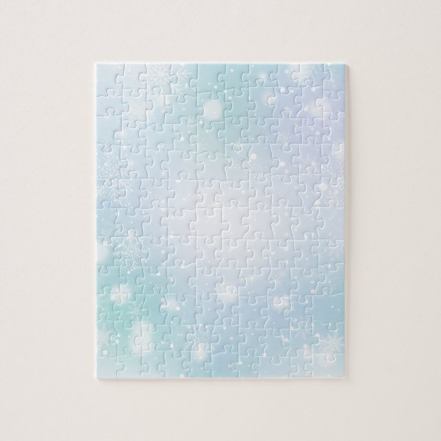 Quebra-cabeça Cerceta morna e flocos de neve roxos do país das (Vertical)