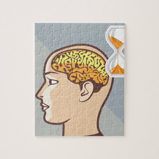 Quebra-cabeça Cérebro do processo e pulso de disparo de (Vertical)