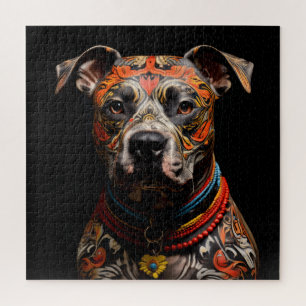 Quebra-cabeça Ceremonial Staffordshire Bull Terrier Warrior