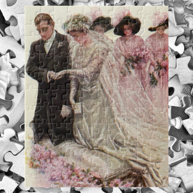 Quebra-cabeça Cerimônia de Casamento Vitoriano Antigo Noiva e No (Criador carregado)