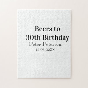 Quebra-cabeça Cervejas para 30º aniversário nome data homem eleg